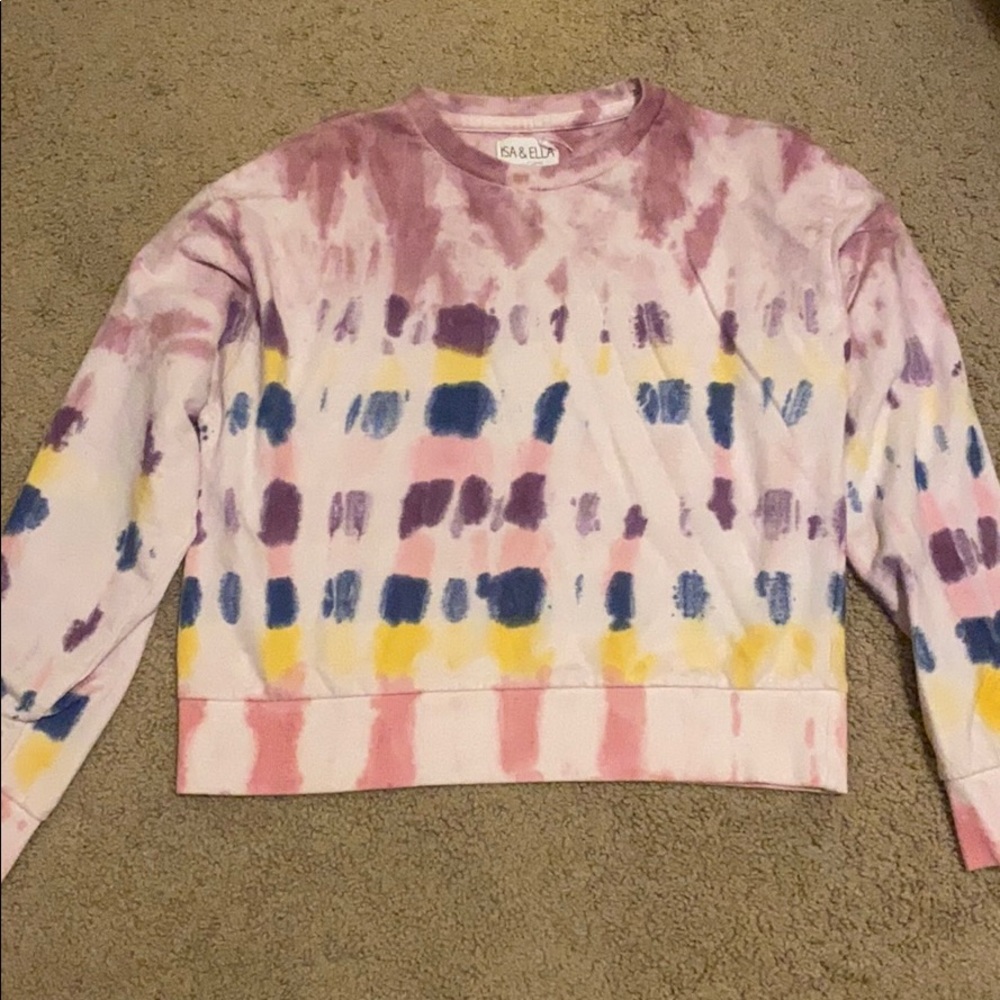 Isa & Ella tie-dye cropped sweatshirt